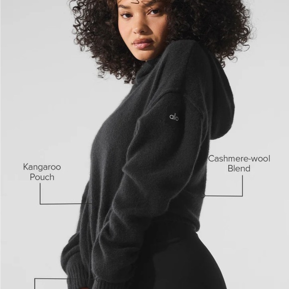 ALO Yoga New Class Cashmere Hoodie Women’s XL Oversized NWT - Picture 3 of 4
